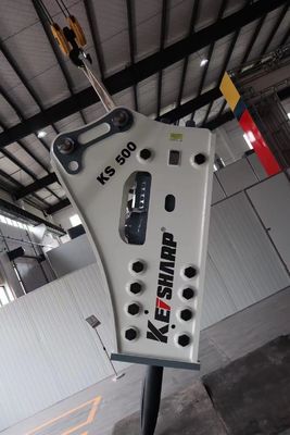 KS500 هيدرولیک Excavator Breaker Side نوع 195mm قطر چيسل