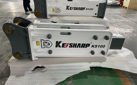 KS100 Excavator هیدرولیک Rock Breaker Machine نوع بالا 75mm قطر شیل