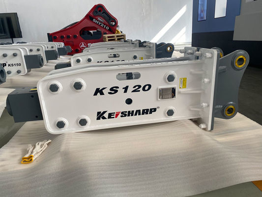 KS120 Excavator Hydraulic Rock Breaker Machine نوع بالا 85 میلی متر قطر شیل