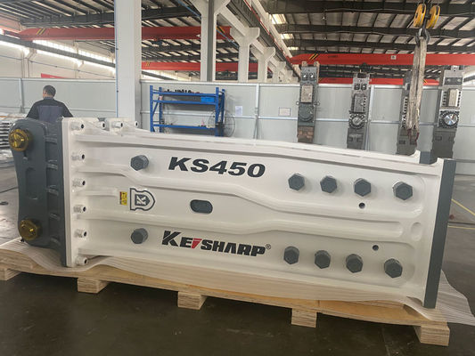 KS450 Excavator هیدرولیک Rock Breaker Machine نوع بالا 190mm قطر شیل