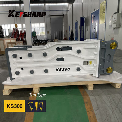 KS300 Excavator Hydraulic Rock Breaker Machine نوع بالای 150mm قطر شیل