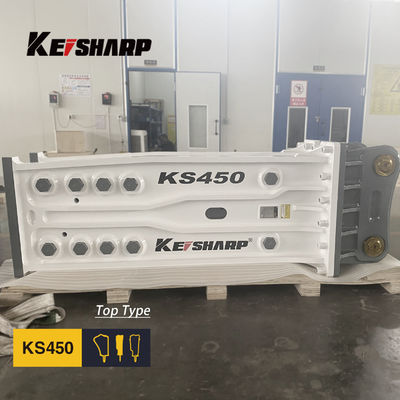 KS450 Excavator هیدرولیک Rock Breaker Machine نوع بالا 190mm قطر شیل