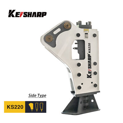 KS220 نوع جانبی شکن هیدرولیک 140mm قطر شیل 400-550bpm برای 20-27 تن حفاری